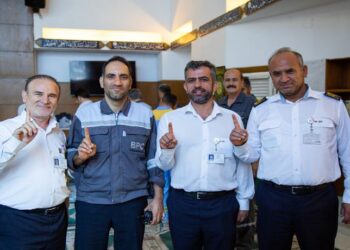 حضور درخشان کارکنان شرکت پتروشیمی نوری در انتخابات ریاست جمهوری