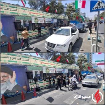 خدمترسانی موکب پتروشیمی امیرکبیر به زائران مراسم وداع و تشییع رهبر شهید امت